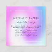 Carte De Visite Carré Organisateur d'événement Ballons iridescents foncé (Dos)