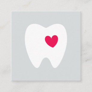 Carte De Visite Carré Orthodontiste dentaire de dentiste de dent et de