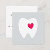 Carte De Visite Carré Orthodontiste dentaire de dentiste de dent et de (Devant / Derrière)
