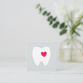 Carte De Visite Carré Orthodontiste dentaire de dentiste de dent et de (Debout devant)