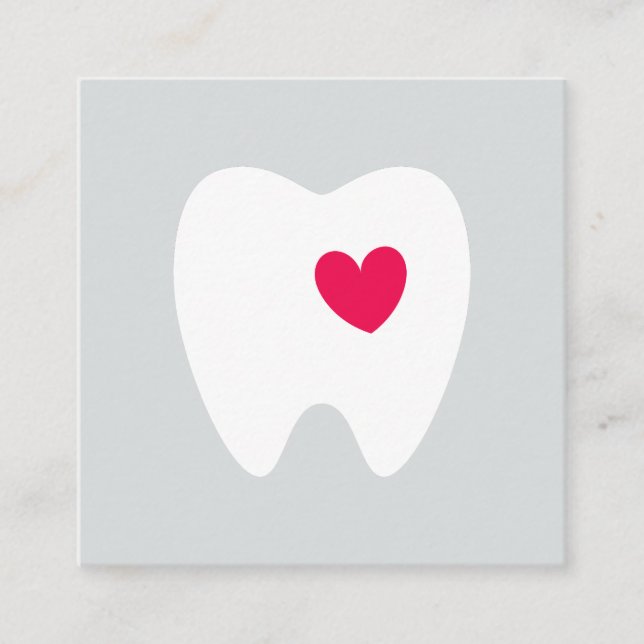 Carte De Visite Carré Orthodontiste dentaire de dentiste de dent et de (Devant)