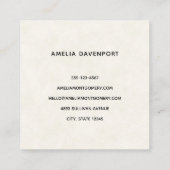 Carte De Visite Carré Ours en peluche mignonne avec cadeaux de Noël (Dos)