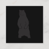 Carte De Visite Carré Ours noir (Dos)
