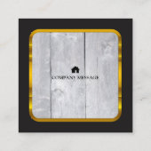 Carte De Visite Carré Outil de charpentier pour constructeurs profession (Dos)