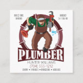 Carte De Visite Carré Outil de plomberie de code QR pour plomberie (Devant)