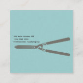 Carte De Visite Carré Outils de jardin de pelouse paysager ciseaux (Dos)