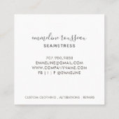 Carte De Visite Carré Outils En Milieu De Mer Du Commerce (Dos)