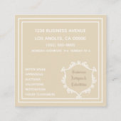 Carte De Visite Carré Outils Vintages d'Antiquités (Dos)