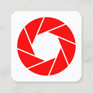 Carte De Visite Carré Ouverture - Rouge