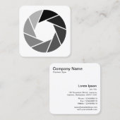 Carte De Visite Carré Ouverture - Tons (Devant / Derrière)