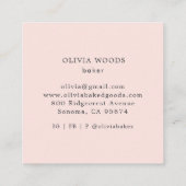 Carte De Visite Carré Painted Macaron Dessert Baker (Dos)