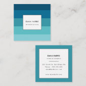 Carte De Visite Carré Palette Bande bleue (Devant / Derrière)