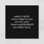 Carte De Visite Carré Palette de maquillage brossé monogramme (Dos)