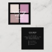 Carte De Visite Carré Palette naturelle de l'ombre de l'oeil de maquilla (Devant / Derrière)
