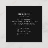 Carte De Visite Carré Palette naturelle de l'ombre de l'oeil de maquilla (Dos)