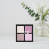 Carte De Visite Carré Palette naturelle de l'ombre de l'oeil de maquilla (Debout devant)