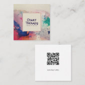 Carte De Visite Carré Palette Peintre (Devant / Derrière)