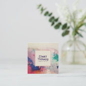 Carte De Visite Carré Palette Peintre (Debout devant)