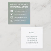 Carte De Visite Carré Pâlissez - la couverture professionnelle de style (Devant / Derrière)