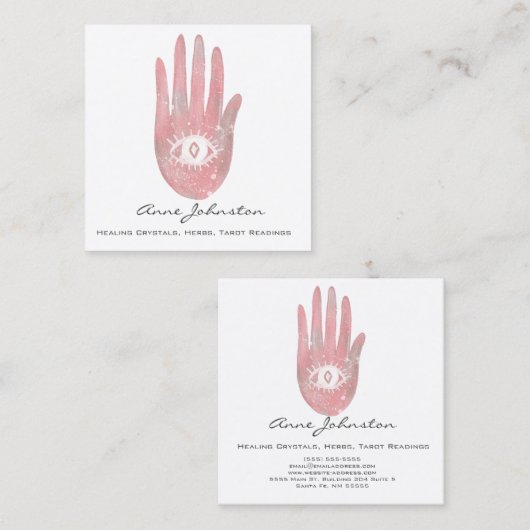 Carte de visite Carré Palm and Eye (Devant / Derrière)