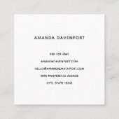 Carte De Visite Carré Palmier de Noël tropical (Dos)