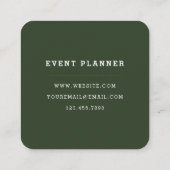 Carte De Visite Carré Palmiers peints (Dos)