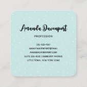 Carte De Visite Carré Pals de Noël - Ours de rennes et lapin (Dos)