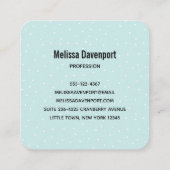 Carte De Visite Carré Pals de Noël - Ours de rennes et lapin (Dos)