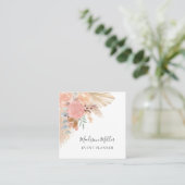 Carte De Visite Carré Pampas Grass Eucalyptus Event Planner (Debout devant)