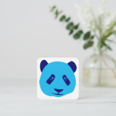 Carte De Visite Carré Panda - Bleu (Debout devant)