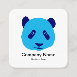 Carte De Visite Carré Panda - Bleu