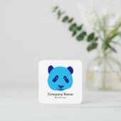 Carte De Visite Carré Panda - Bleu (Debout devant)