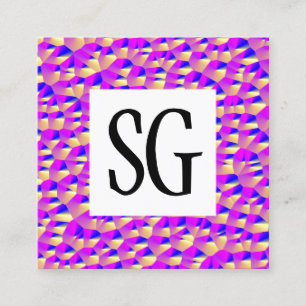 Carte De Visite Carré Panneau carré - Initiales - 011116(3)