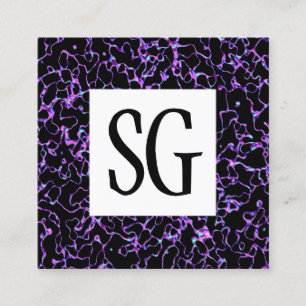 Carte De Visite Carré Panneau carré - Initiales - 080716(3)