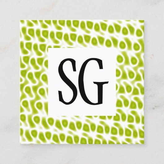 Carte De Visite Carré Panneau carré - Initiales - 080716(8) (Devant)