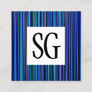 Carte De Visite Carré Panneau carré - Initiales -120716(012)