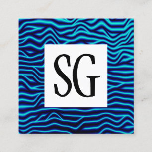 Carte De Visite Carré Panneau carré - Initiales - 120716(06)