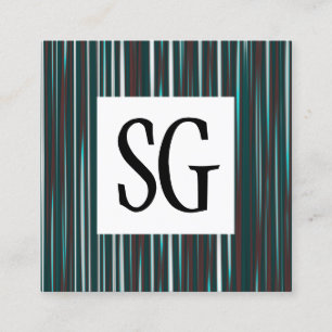 Carte De Visite Carré Panneau carré - Initiales - 130716(01)