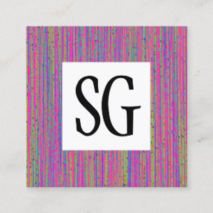 Carte De Visite Carré Panneau carré - Initiales - 151116(04)