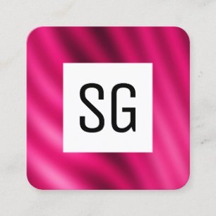 Carte De Visite Carré Panneau carré - Initiales - Dégradé de Crimson