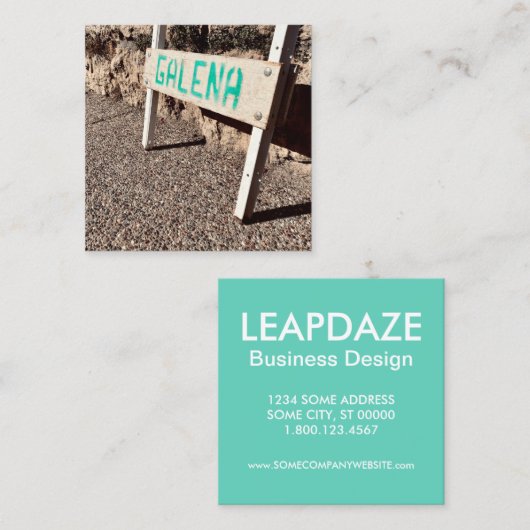 Carte De Visite Carré panneau latéral de galène (Devant / Derrière)