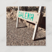 Carte De Visite Carré panneau latéral de galène (Devant)