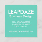 Carte De Visite Carré panneau latéral de galène (Dos)