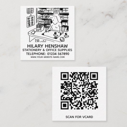 Carte De Visite Carré Papeterie et fournitures de bureau (Devant / Derrière)