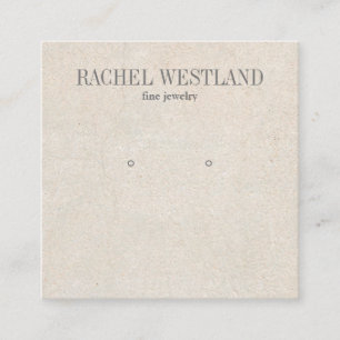 Carte De Visite Carré Papier ancien Bijoux de luxe Écran de luxe