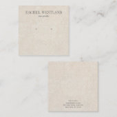 Carte De Visite Carré Papier ancien Bijoux de luxe Écran d'oreille (Devant / Derrière)