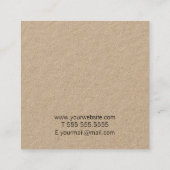 Carte De Visite Carré Papier d'emballage moderne simple professionnel (Dos)