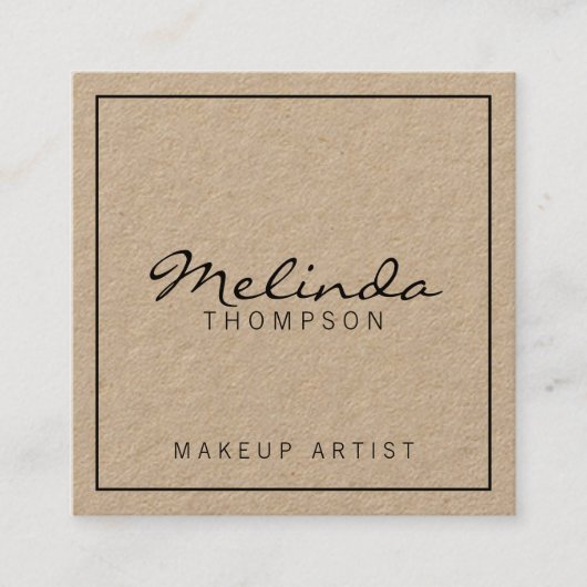 Carte De Visite Carré Papier d'emballage moderne simple professionnel (Devant)