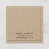 Carte De Visite Carré Papier d'emballage moderne simple professionnel (Dos)