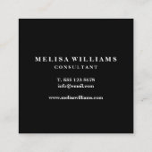 Carte De Visite Carré Papier d'emballage rustique élégant (Dos)